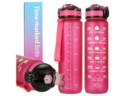 Láhev na vodu 1L růžová